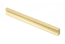 Ручка мебельная алюминиевая GROOVE 160мм/190мм, светлое брашированное золото — купить оптом и в розницу в интернет магазине GTV-Meridian.